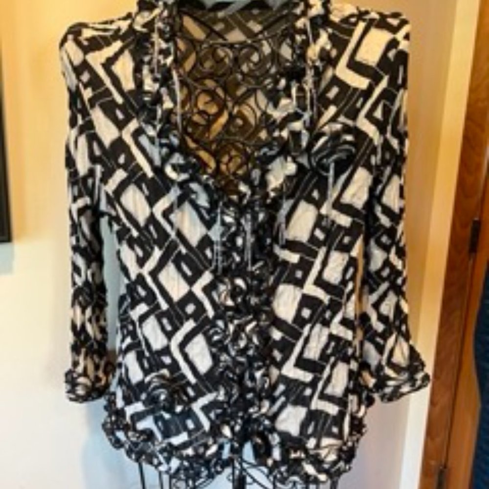 Beaded Crinkle Blouse